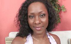 Ebony Ms. Platinum deepthroats a huge dick down to the balls. join background