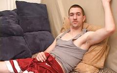 Watch Now - Scruffy jock casper cox jerks off in solo masturbation session