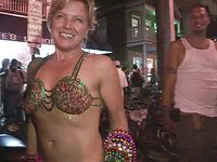 Admire the body paint on these sexy college co-eds as they do up Mardi Gras - movie 1 - 5