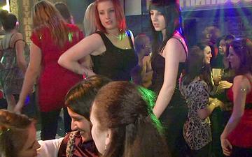 Download Amateur party girls get out of control at male strip club orgy