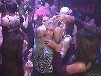 Pretty amateur party girls softcore grind on each other on a dance floor - movie 4 - 3