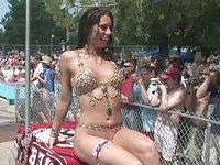 Amateur chicks get naked in public in skin to win contest - movie 2 - 6