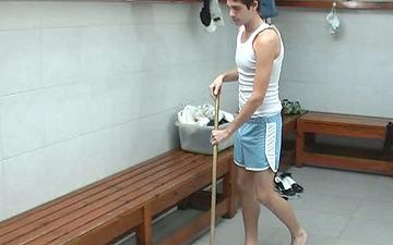 Download Twink towel boy gets treated to an athletic suck and fuck in locker room