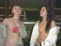 Sexy college party girls show off their tits in public - movie 2 - 4