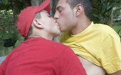 Watch Now - Latino jocks fuck outside