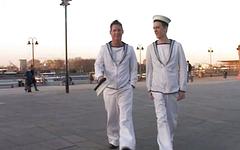 Regarde maintenant - Cute british sailors find a third for a hardcore threesome