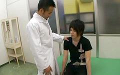 Regarde maintenant - Feminine asian twink has his cock vibrated with toys by his doctor