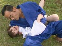 Asian karate chick gets hairy pussy fucked by her sensei - movie 3 - 3