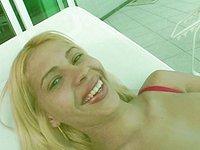 18 year old blonde Danielle masturbates by the pool. - bonus 2 - 3