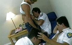 Four bear firemen get down for some hot and hairy orgy action - movie 1 - 7