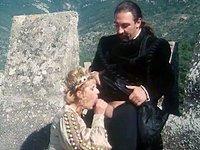 Costumed medieval performers suck and fuck outdoors on castle ramparts - movie 11 - 3