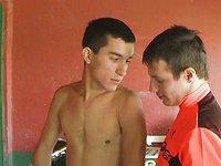 Watch Now - Latino twink hotties suck and flip-flop fuck outdoors