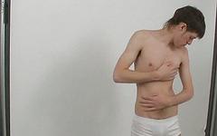 Watch Now - European twink with a mullet jerks off in hot solo scene