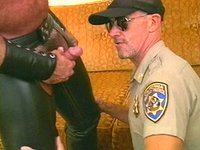 Hairy leather bear swaps blowjobs with daddy police officer - movie 1 - 7