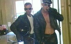 Watch Now - Six leather bdsm studs suck each off in public