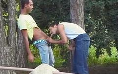 Blatino and Latino suck rim and fuck in the woods - movie 2 - 2