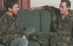 Ver ahora - Two dudes in military uniforms suck each other's dicks and fuck in the ass.