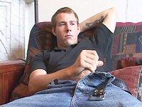 Watch Now - Scruffy tattooed amateur jock cory woodall gets a handjob 