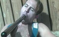 Athlete lets a cop suck his cock as he fills his mouth with his nightstick - movie 3 - 3