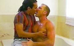 Ver ahora - Latino jock gets fucked by white muscle hunk.