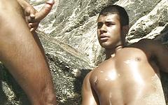 Latino hunks have a public threesome by the beach - movie 2 - 7