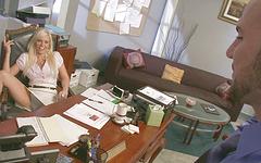 Angelina Ash gets cum on her ass after banging her coworker against a desk - movie 3 - 2