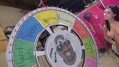 Angel Summer spins the wheel of debauchery and sucks a big cock - movie 1 - 2