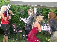 Glamour chick food fight turns into an outdoor orgy - movie 1 - 7