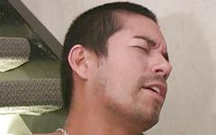 Latino skater gets a blowjob and gives a facial in a stairwell - movie 7 - 7