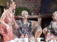 Lesbians covered in pudding make out and fuck - movie 2 - 4