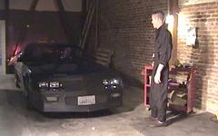 Watch Now - Skinny skater twink and older dude flip flop fuck in auto repair facility