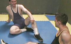 Ver ahora - Handsome latino wrestles, sucks and fucks a white jock