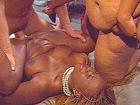 Interracial group sex with big black women and their older white men - movie 2 - 5