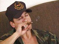 Jetzt beobachten - Smokin' marines share a cigar and fuck hard in uniform