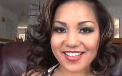 Watch Now - Pretty asian lana gets a taste of black cock and thick white cum