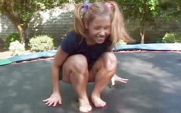 Download Trampoline tramp tabitha bounces boobs and hot ass for scorching fuck