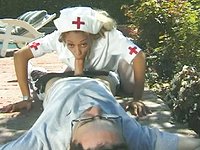 Dark Latina Charlie Angel Gets Plowed Poolside in Her White Nurse Uniform - movie 2 - 3