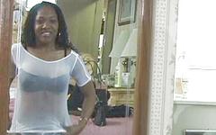 Adina Jewel has huge black nipples that bounce as she mounts her stud - movie 1 - 2