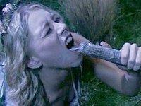 Katie Morgan sucks on a magical tree dildo and it jizzes on her face. - movie 5 - 7