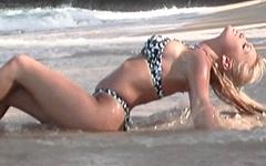 Blonde babe Devon gets cum on her face after hardcore fuck at beach join background