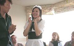 Mai Mizusawa gets double penetration at the restaurant. - movie 2 - 2