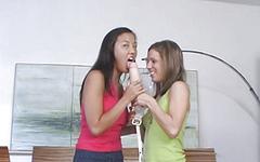 Lesbians Penetrate Each Other Over The Meeting Table - movie 1 - 2