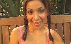 Channel Chavez is cute in braids as she has anal sex and a facial cumshot join background