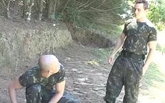 Handsome military hunk takes it in the ass and gets a facial - movie 4 - 2