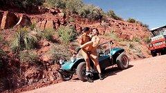 Jayme Janes heats up the desert with sex and cum swallowing - movie 1 - 5