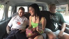 Ashli Orion and Amy Brooke take an XXX ride in a van fucking in the back - movie 2 - 2