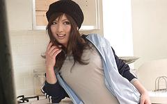 Ver ahora - Japanese model deepthroats camera man and gets filled with cum