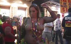 Granny flashes her boobs along with the party girls - movie 2 - 7