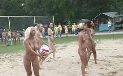 college coeds get naked and play volleyball outdoors - movie 3 - 4