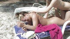 Molly Rubs Her Friend's Back the Beach - movie 2 - 4